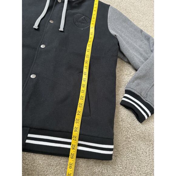 Sport-Tek Auto Show Port Pocket Men's Rancid Jacket Hooded Size XL Grey Black - Picture 8 of 9